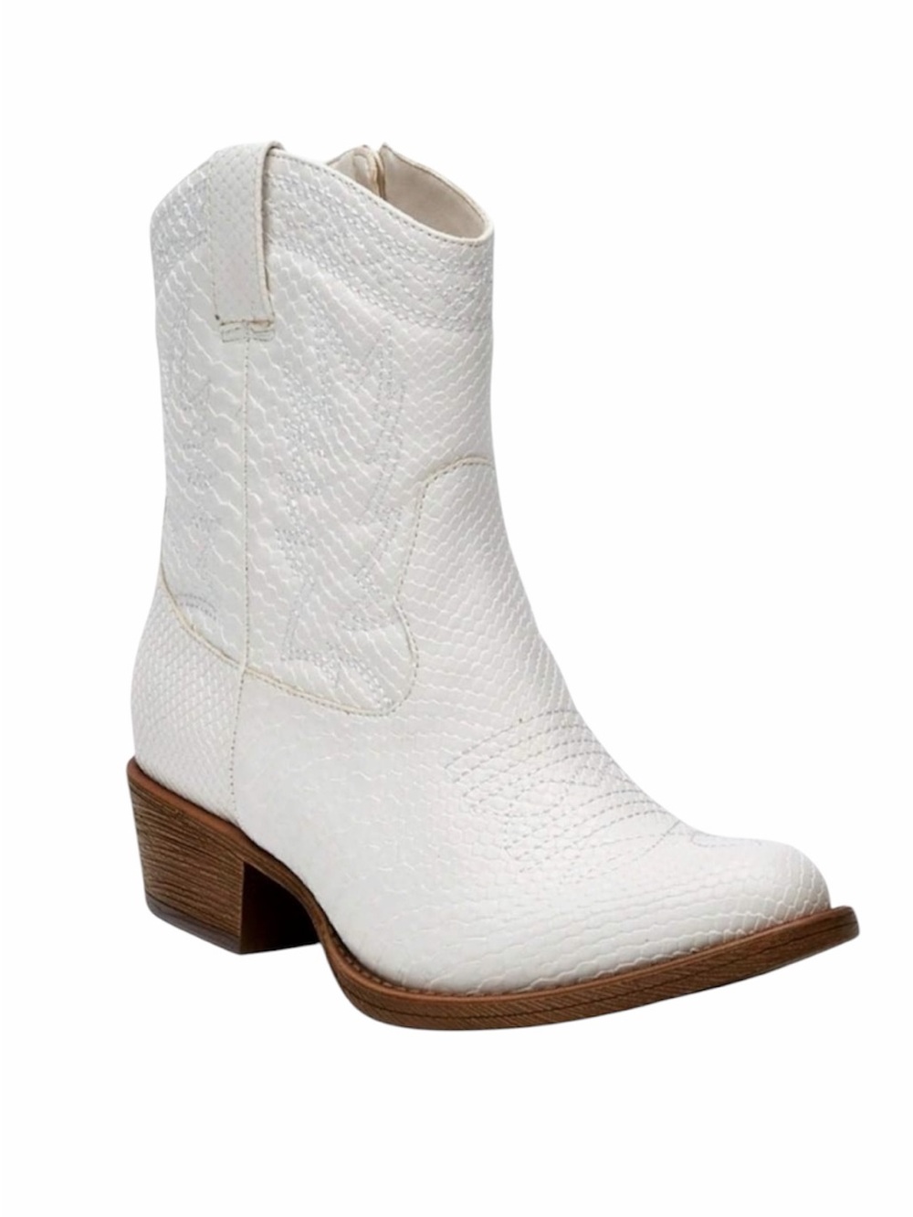 Coconuts by Matisse Pistol White Embossed Western Boots‎ Size 8M NWOT